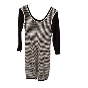 Banana Republic women’s small dress black & white checkered print